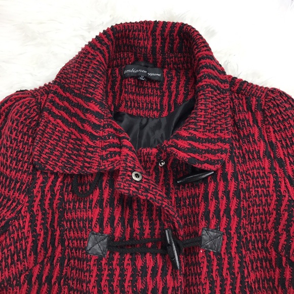 💕SALE💕 Ambiance Apparel Red Black Jacket - Picture 4 of 4